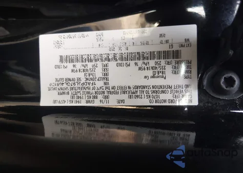 2016 Ford Focus St z USA, uszkodzony, nr VIN 1FADP3L97GL405179